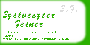 szilveszter feiner business card